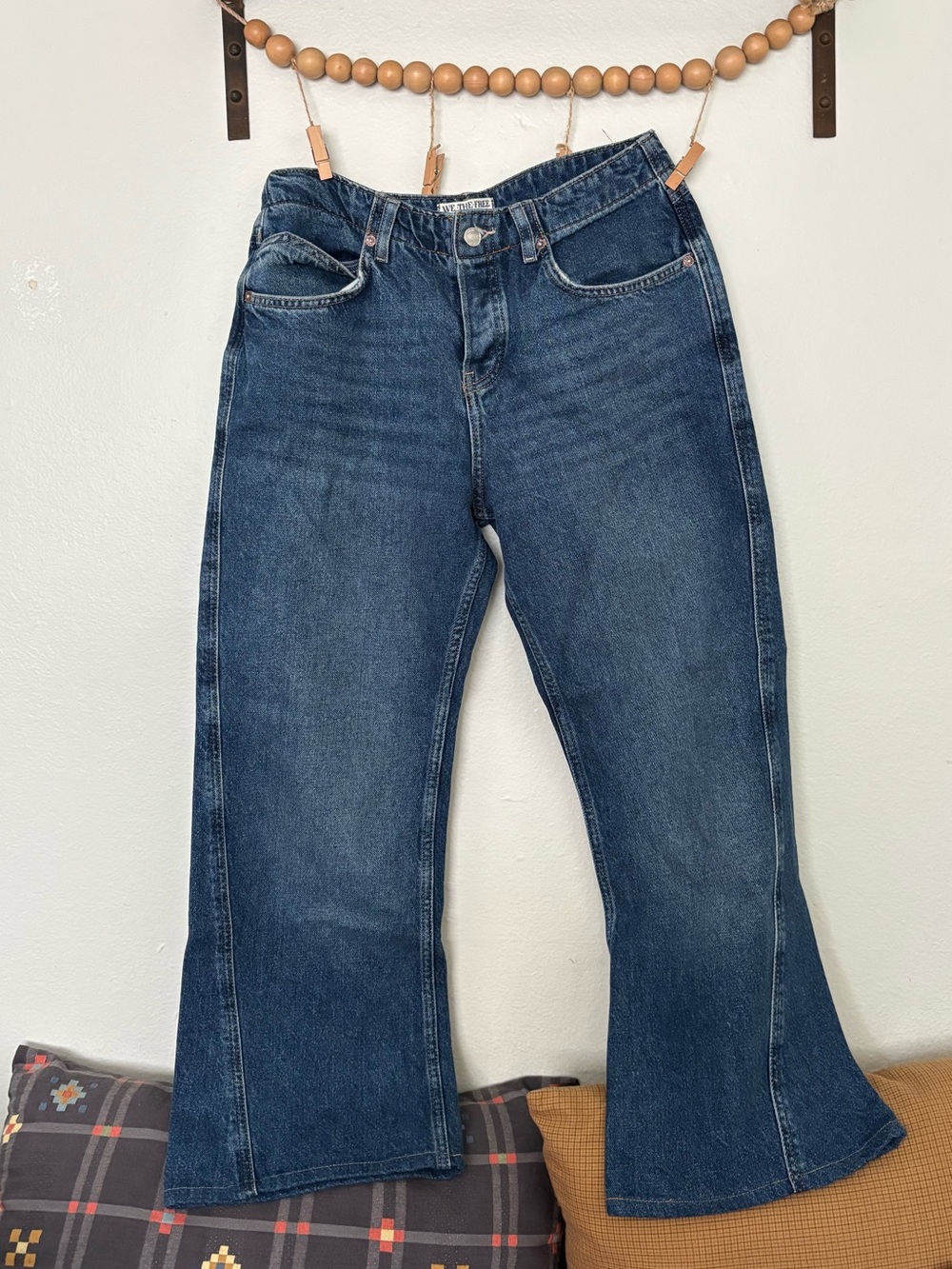 Free People Dark Blue Bootcut Jeans